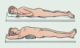 Body positions with bouts of pain in the spine